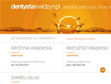 Tablet Screenshot of dentystakwidzyn.pl
